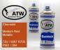 Preview: Chevrolet, Medium Red Metallic, 73U / 9287 R705 P901 / 364: 400ml Sprühdose + 400ml Klarlack - Set, von ATW Autoteile West.